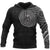 Hoodie Polynesian Tiki Face Tattoo Style Gray Unisex Black-Gold - Polynesian Pride