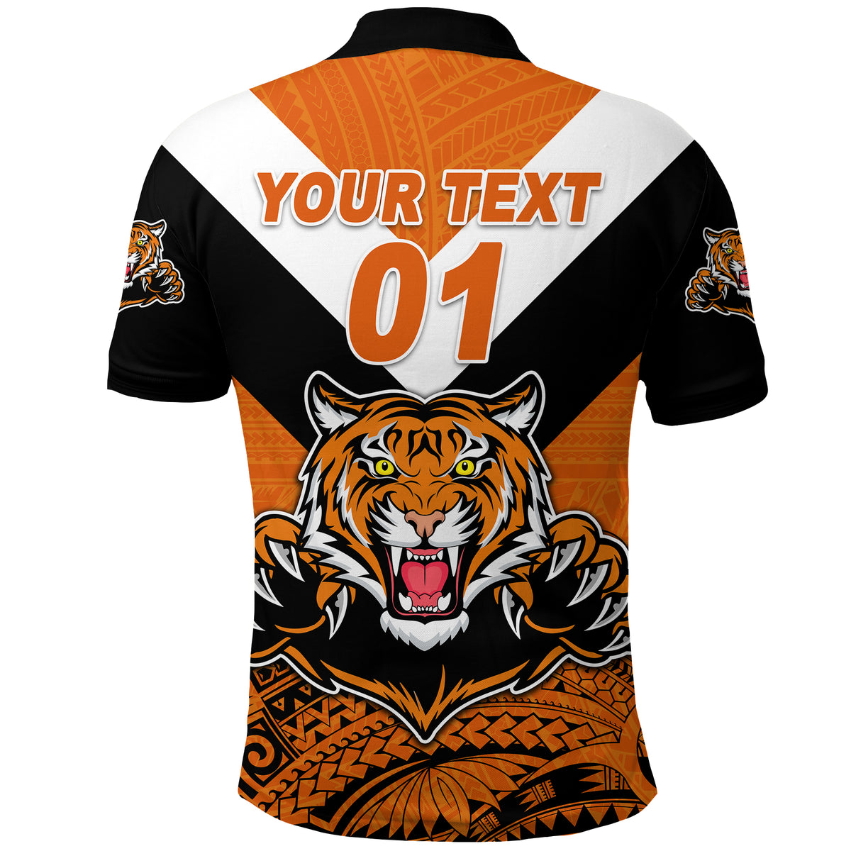 Custom Papua New Guinea Lae Snax Tigers Polo Shirt Rugby Simple Style Black LT8 - Polynesian Pride