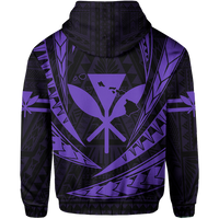 Polynesian Kakau Kanaka Maoli Map Hawaii Hoodie Purlple - Polynesian Pride