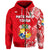 Tonga Coat of Arms Zip Hoodie Simple Vibes Bright Red LT8 - Polynesian Pride