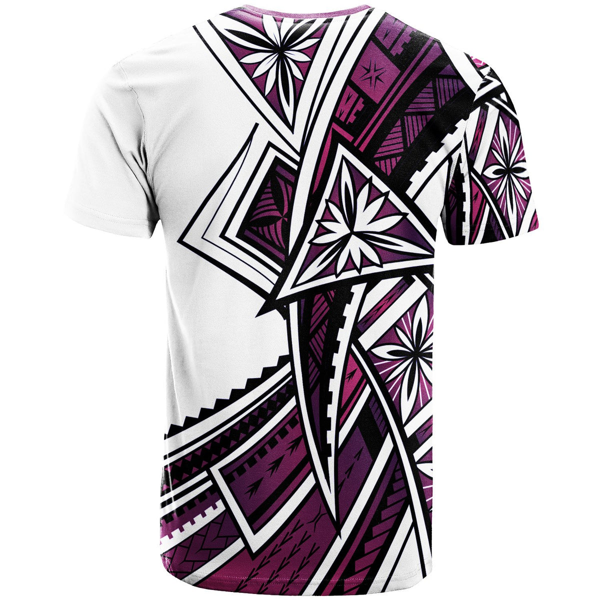 Yap T Shirt Tribal Flower Special Pattern Purple Color - Polynesian Pride