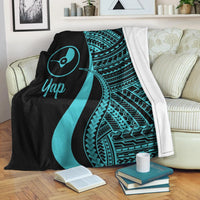 Yap Premium Blanket - Turquoise Polynesian Tentacle Tribal Pattern - Polynesian Pride