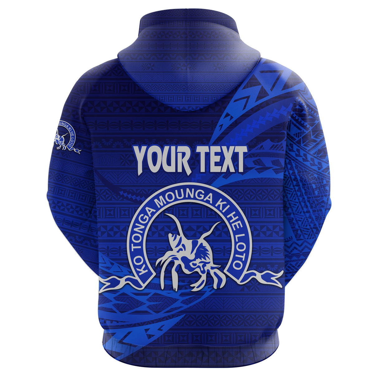 Custom Kolisi Ko Tupou College Tonga Zip Hoodie Unique Version Full Blue - Polynesian Pride