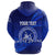 Custom Kolisi Ko Tupou College Tonga Zip Hoodie Unique Version Full Blue - Polynesian Pride
