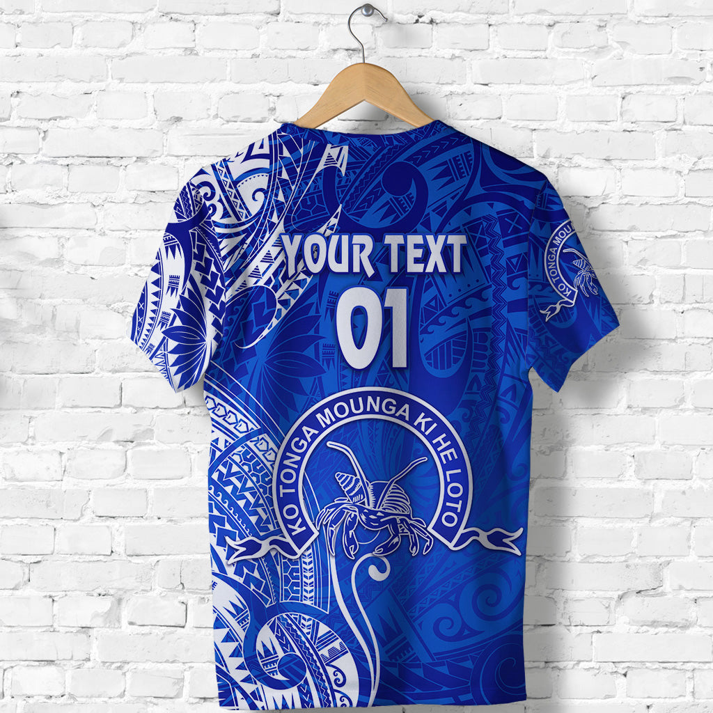 Custom Tonga Tupou College T Shirt Toloa Old Boys Simple Vibes Blue, Custom Text and Number LT8 - Polynesian Pride