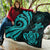 Niue Premium Quilt - Turquoise Tentacle Turtle - Polynesian Pride