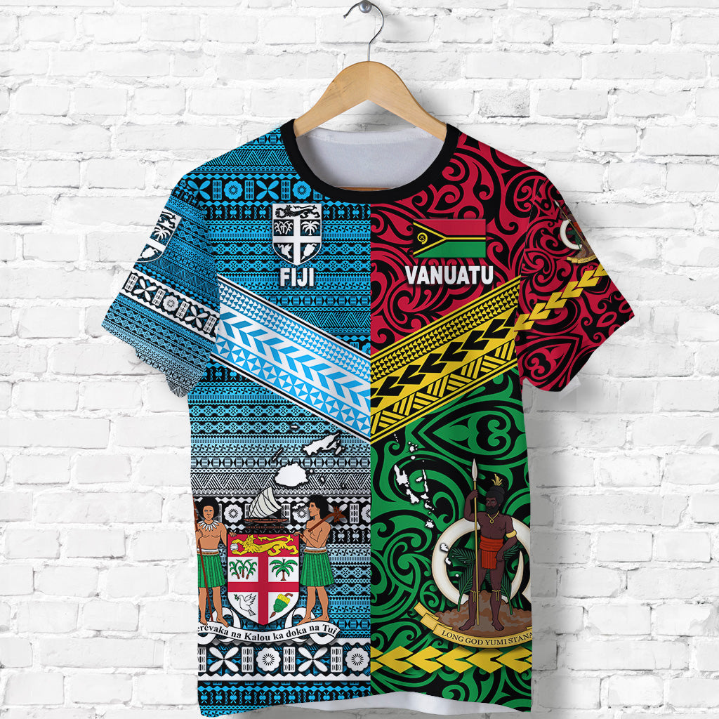 Vanuatu Fiji T Shirt Together Bright Color LT8 - Polynesian Pride