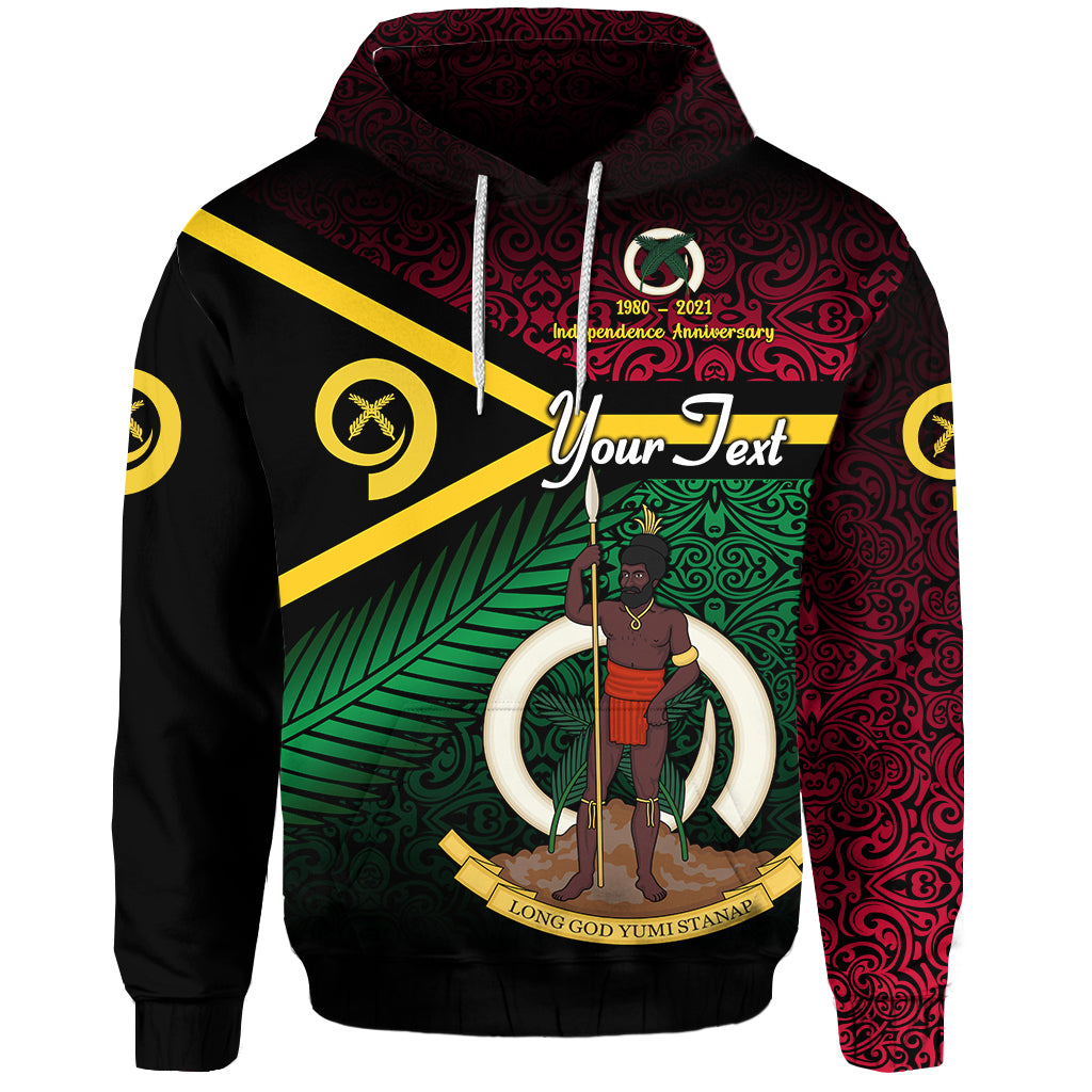 Custom Vanuatu Special Independence Anniversary Hoodie Original Flag Style LT8 - Polynesian Pride