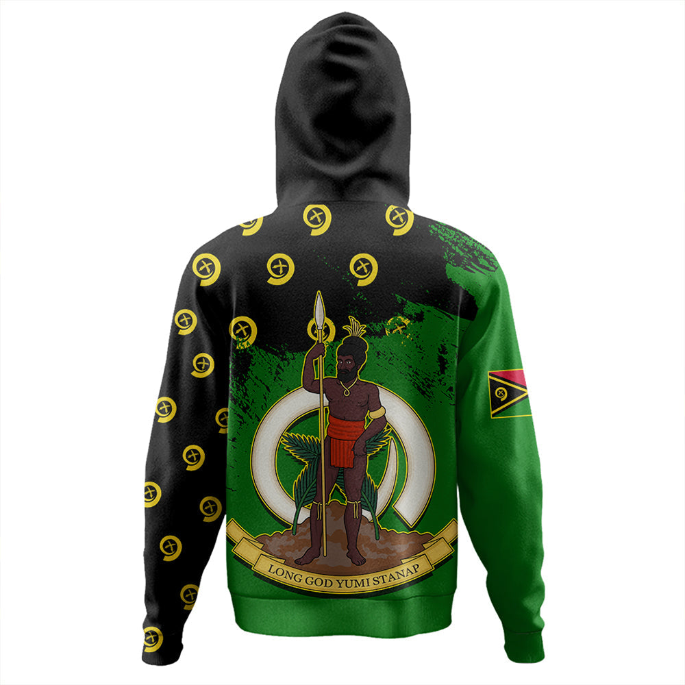 Vanuatu Flag Pattern Style Zip Hoodie LT10 - Polynesian Pride