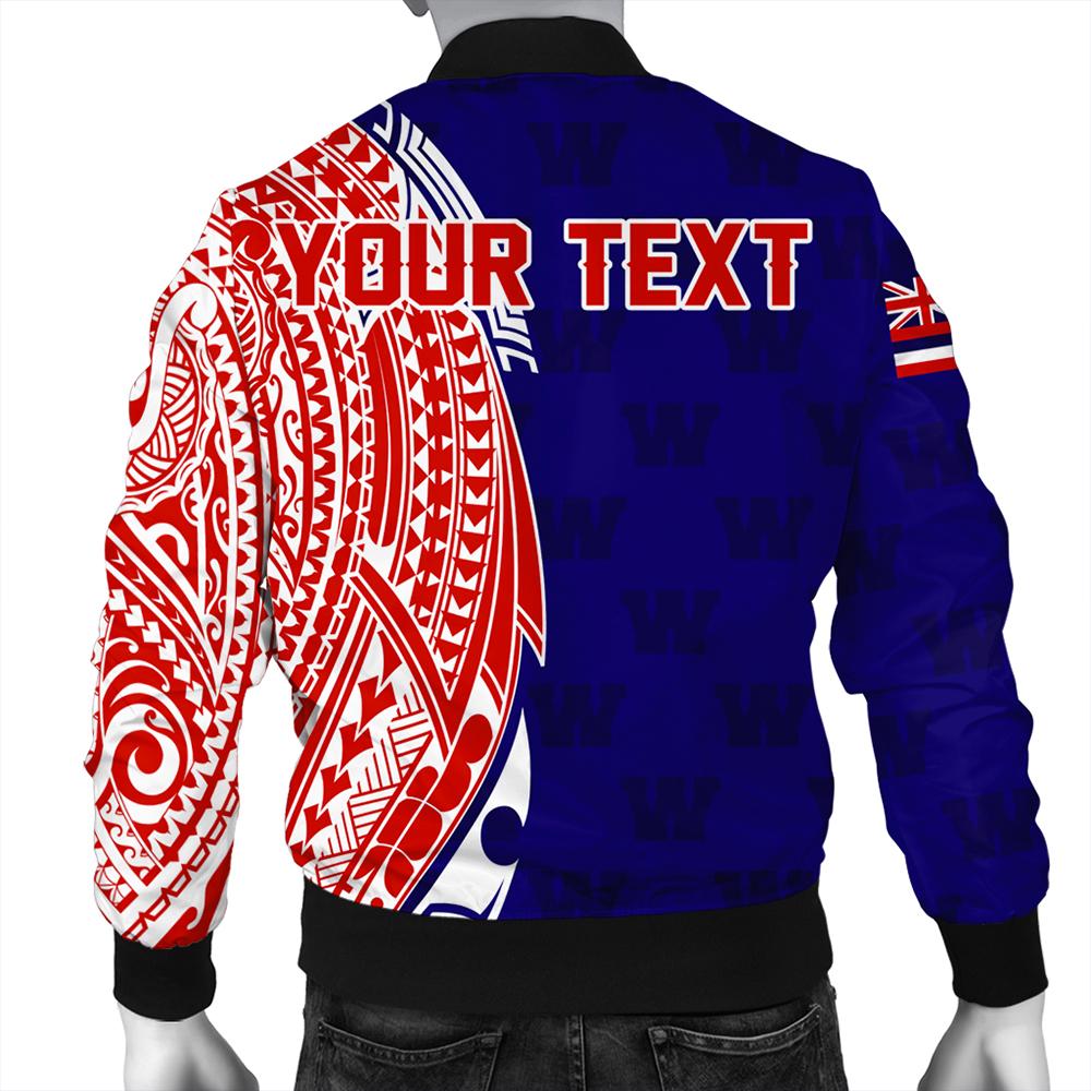 (Personalized) Hawaii Bomber Jacket - Waianae High Tribal Kakau Bomber Jacket AH - Polynesian Pride