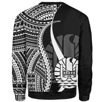 Tahiti Sweatshirt - White Polynesian Tentacle Tribal Pattern - Polynesian Pride