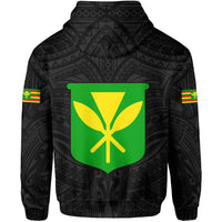 Polynesian Kanaka Maoli Royal Coat of Arms Hawaii Hoodie Gray - Polynesian Pride