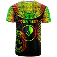 Yap Custom T Shirt Unique Serrated Texture Reggae - Polynesian Pride