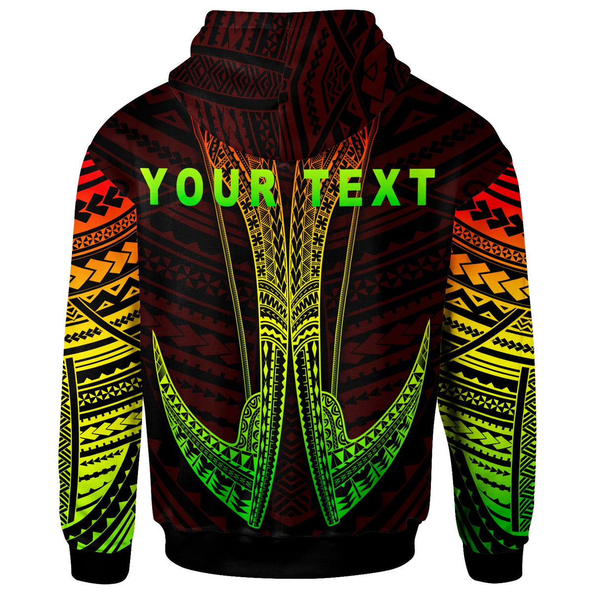 Cook Islands Custom Zip Hoodie Fish Hook - Polynesian Pride