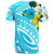 Yap T Shirt Polynesian Pattern Aquamarine Stone Color - Polynesian Pride