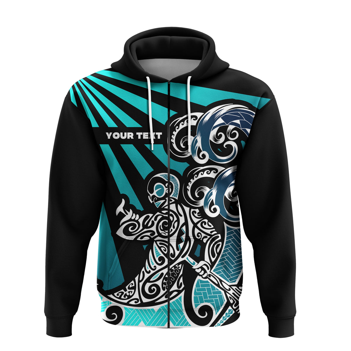 Custom Maori Aotearoa Zip Hoodie New Zealand Simple Style LT16 - Polynesian Pride