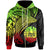 Tahiti Zip up Hoodie Humpback Whale & Coat of Arms Reggae Unisex Reggae - Polynesian Pride
